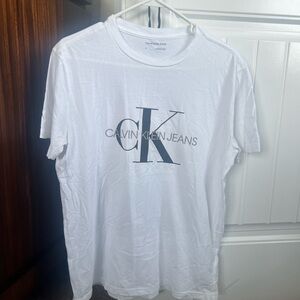 Calvin Klein White Short Sleeve Tee Classic Cotton